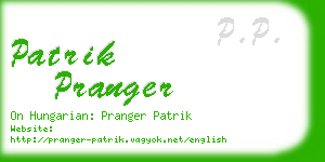 patrik pranger business card